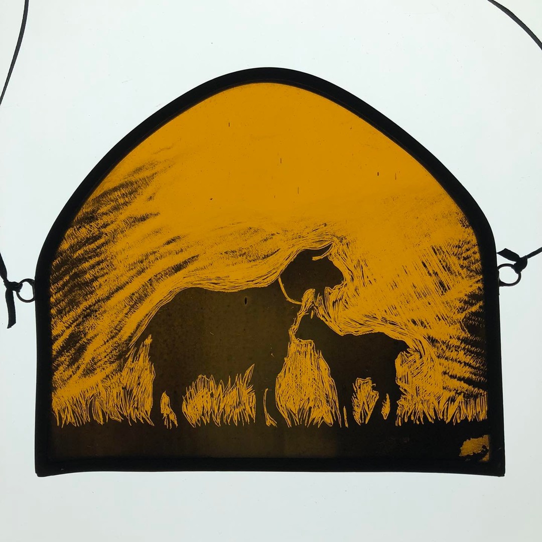 It was Colin’s birthday yesterday and he spent it cheerfully preparing delicious food for our Willow Plant Support course. This was his wee gift from me, a stained glass piece of his favourite goat Strega. Based on a linocut by Jill Kerr under the tutelage of Fiona Foley.  #stainedglass #birthday #gift #busydays